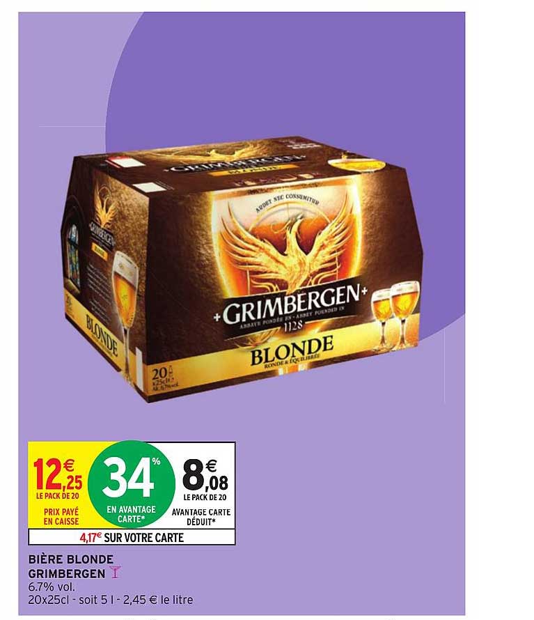 Bière Blonde Grimbergen