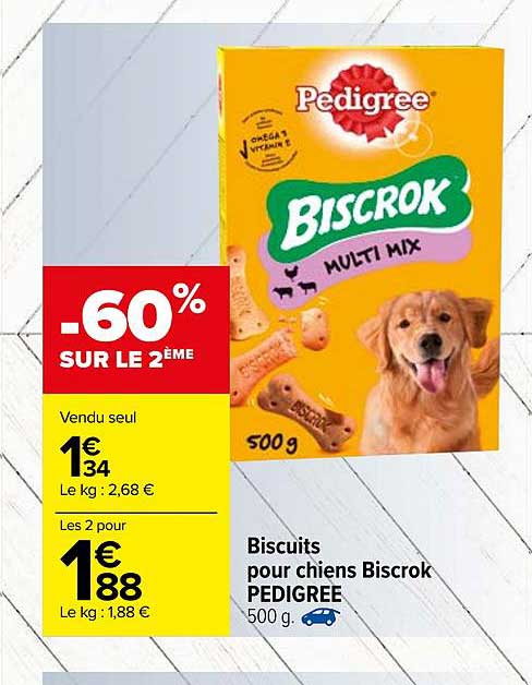 Biscuits Pour Chiens Biscrok Pedigree -60% Sur Le 2ème