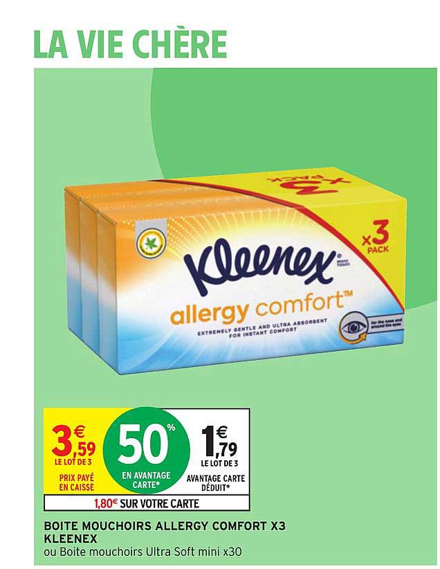 Boîte Mouchoirs Allergy Comfort X3 Kleenex