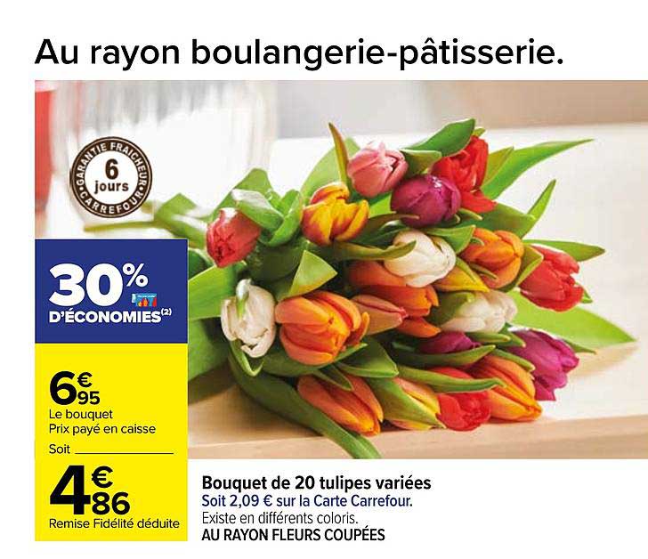 Bouquet De 20 Tulipes Variée