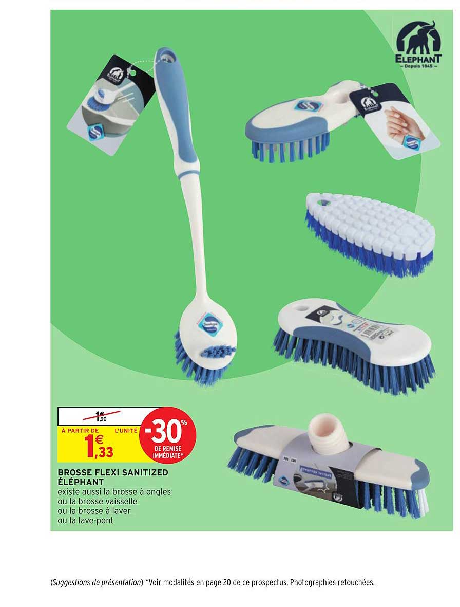 brosse flexi sanitized éléphant -30% de remise immédiate