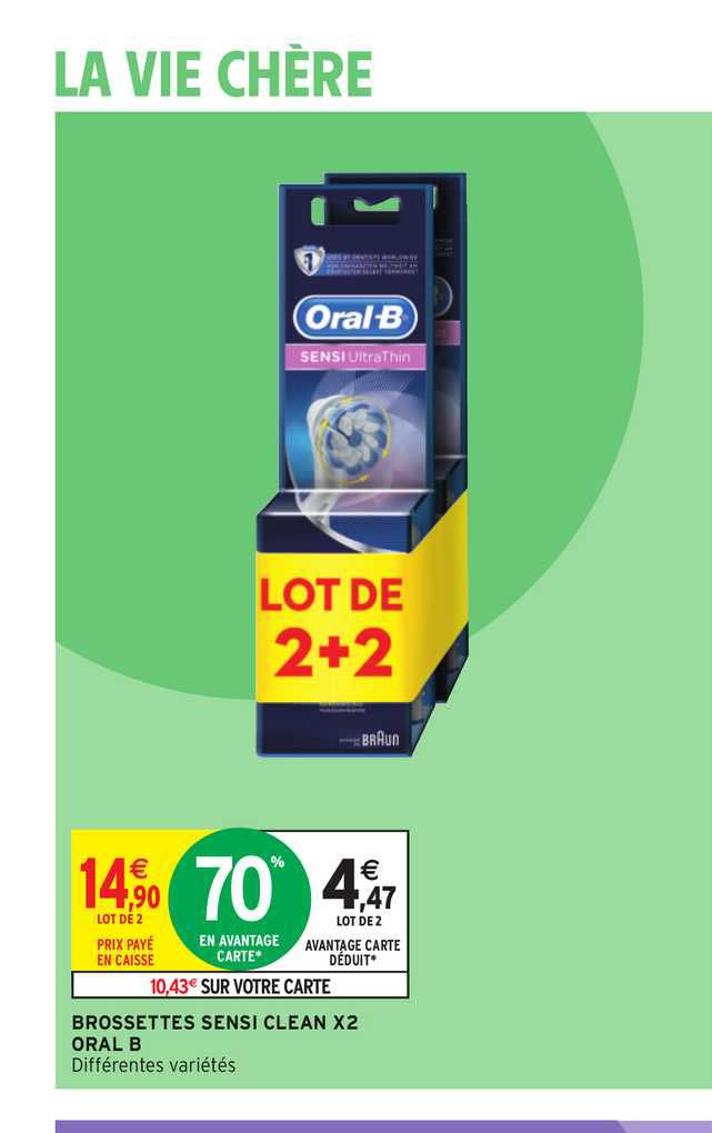 brossettes sensi clean x2 oral b