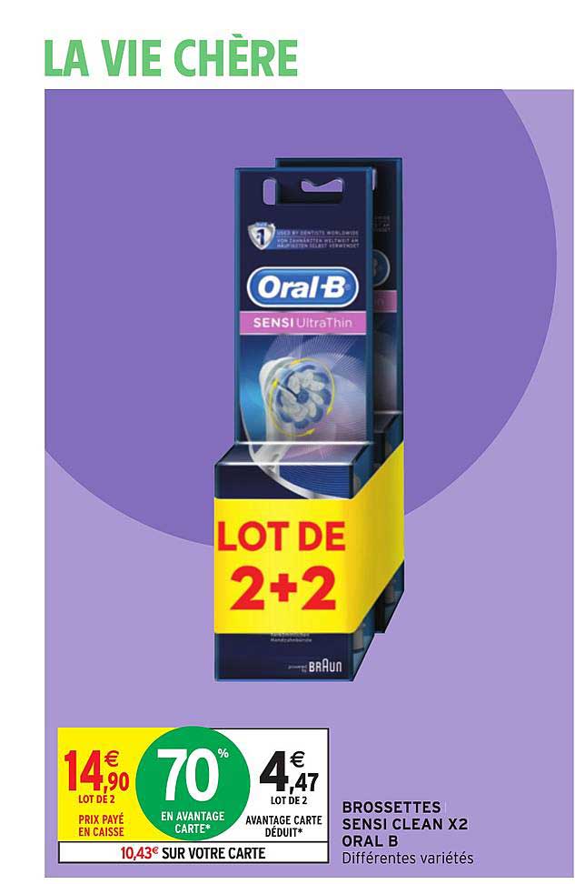 brossettes sensi clean x2 oral b