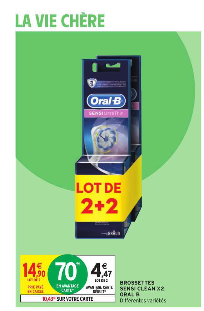 brossettes sensi clean x2 oral b