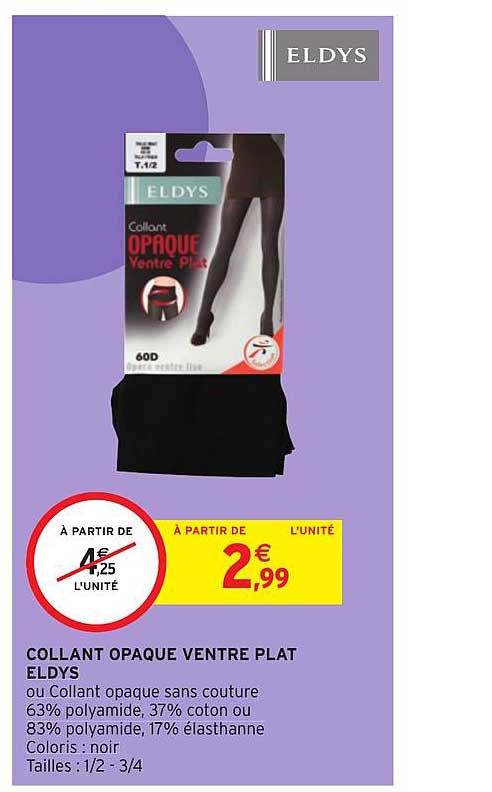 collant opaque ventre plat eldys