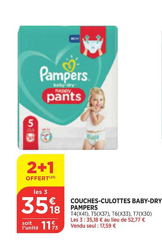 couches-culottes baby-dry pampers