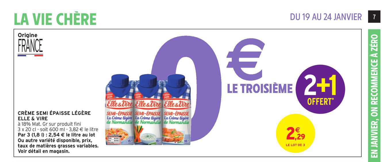 Crème Demi épaisse Légère Elle & Vire