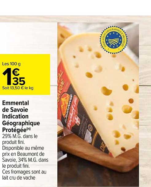 emmental de savoie indication géographique protégée