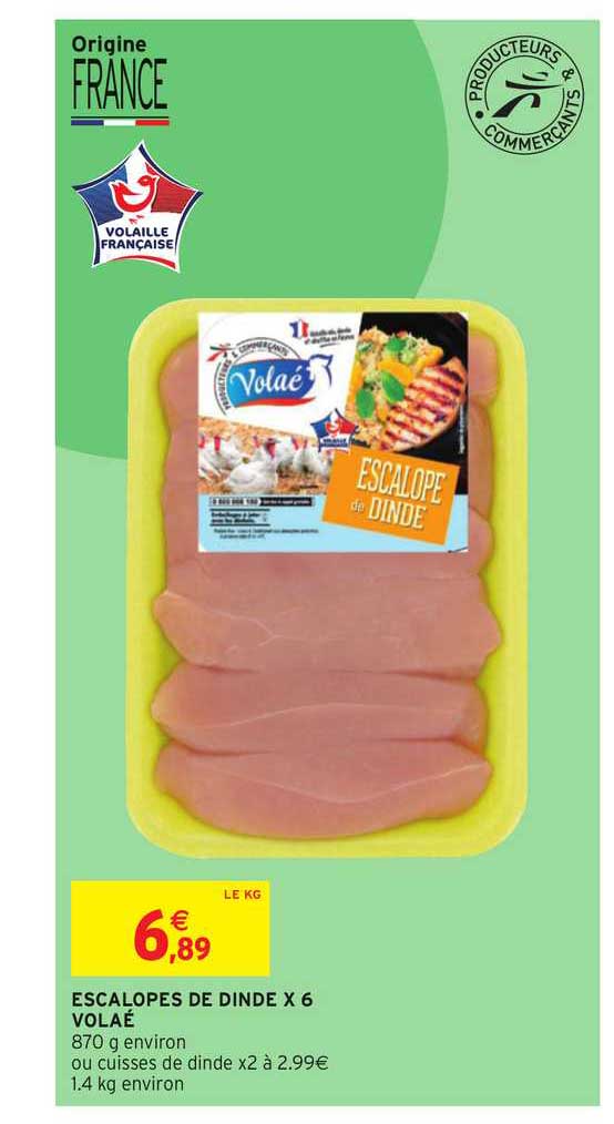 Escalopes De Dinde X6 Volaé