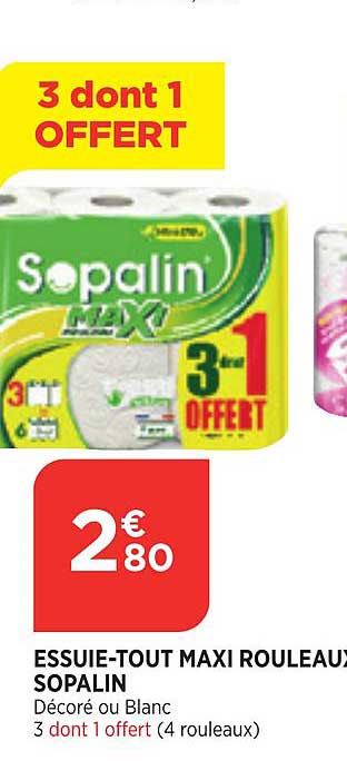 essuie-tout maxi rouleaux sopalin