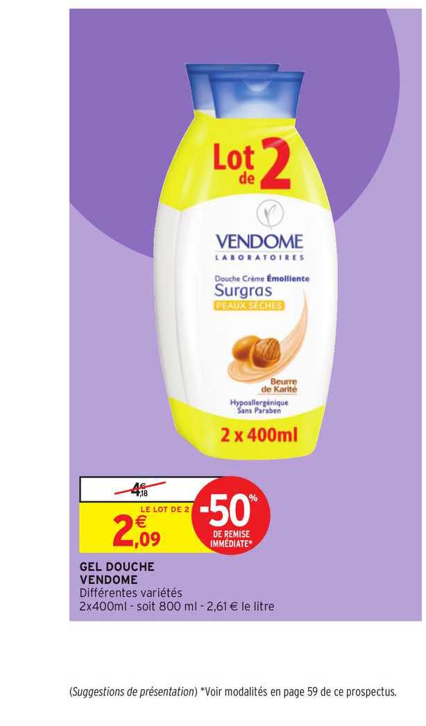 gel douche vendome