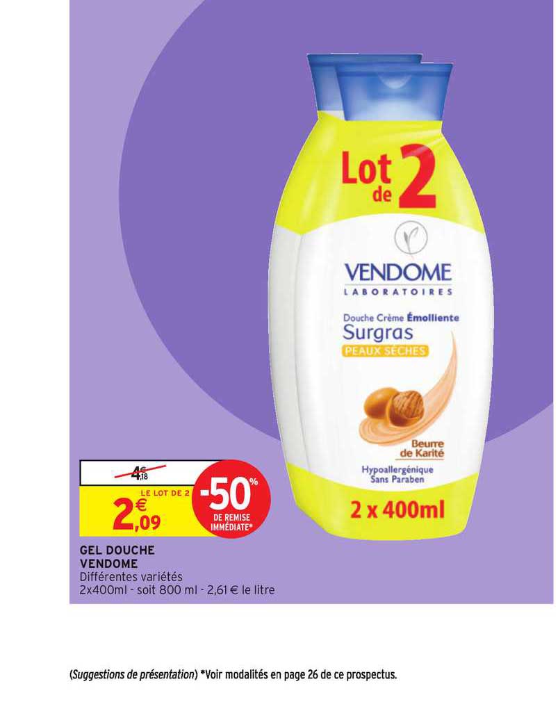 gel douche vendome