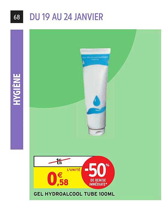 Gel Hydroalcool Tube 100 Ml