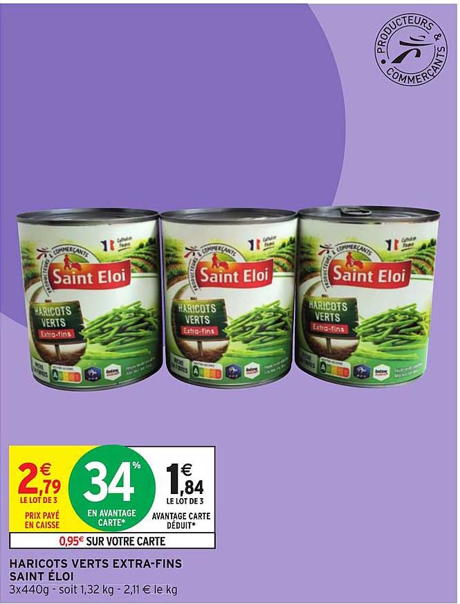 haricots verts extra-fins saint éloi