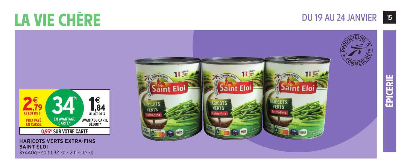 haricots verts extra-fins saint éloi