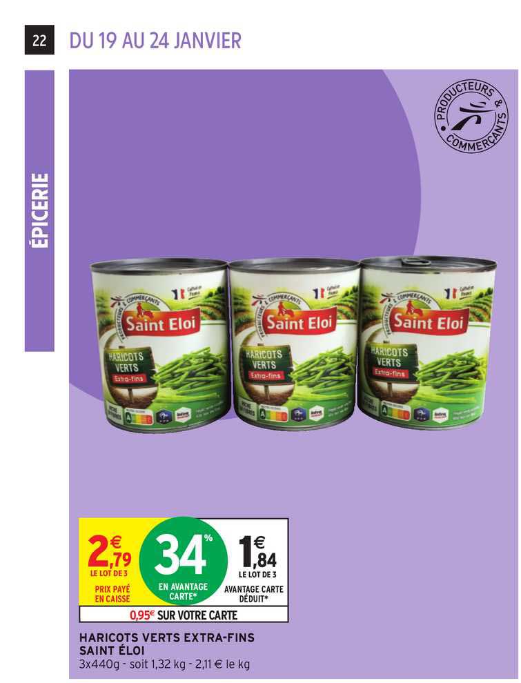 haricots verts extra-fins saint éloi
