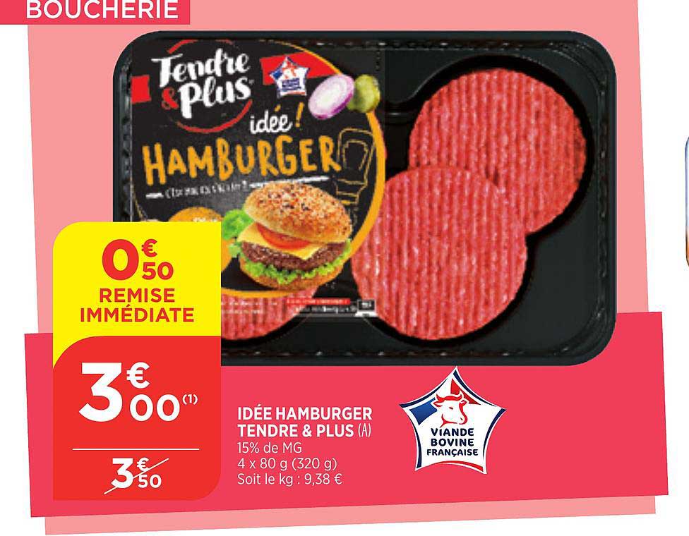idée hamburger tendre & plus