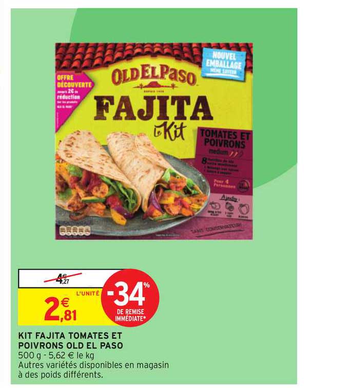 Kit Fajita Tomates Et Poivrons Old El Paso