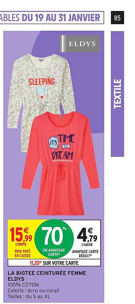 la bigtée ceinturée femme eldys