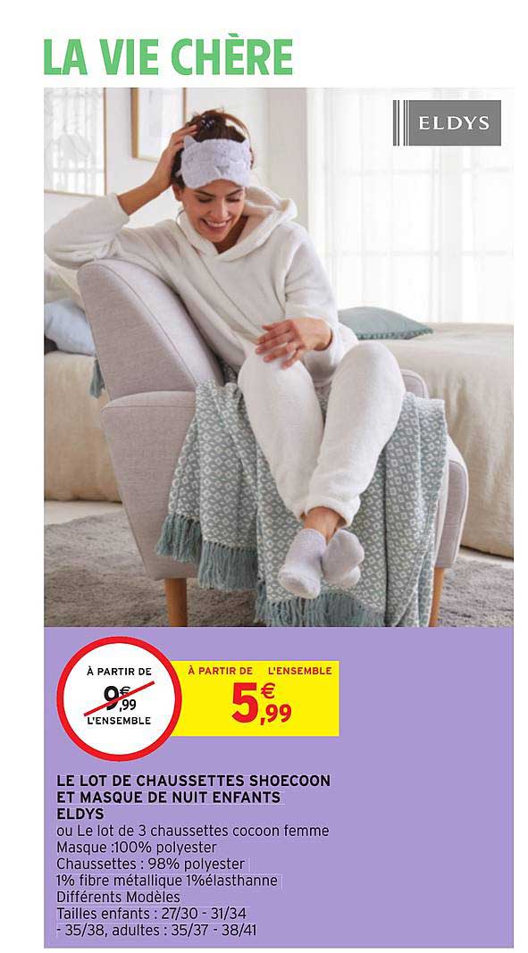 Le Lot De Chaussettes Shoecoon Et Masque De Nuit Enfants Eldys
