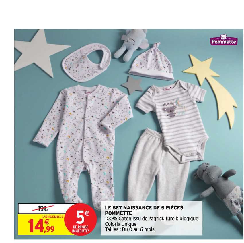 le set naissance de 5 pièces pommette