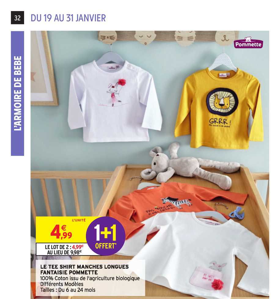 le tee shirt manches longues fantaisie pommette