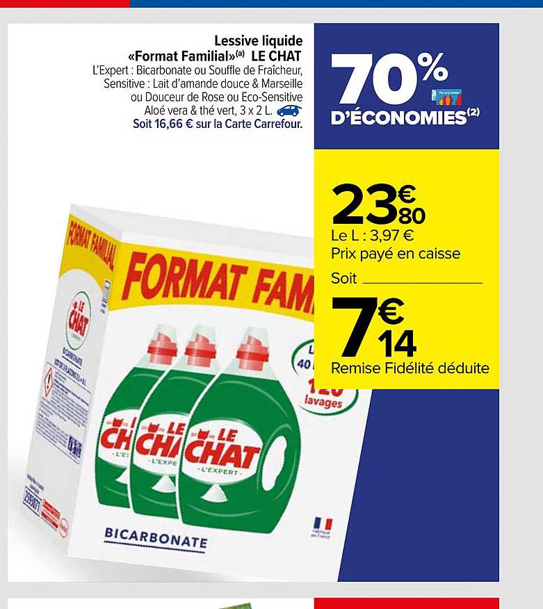 lessive liquide "format familial" le chat