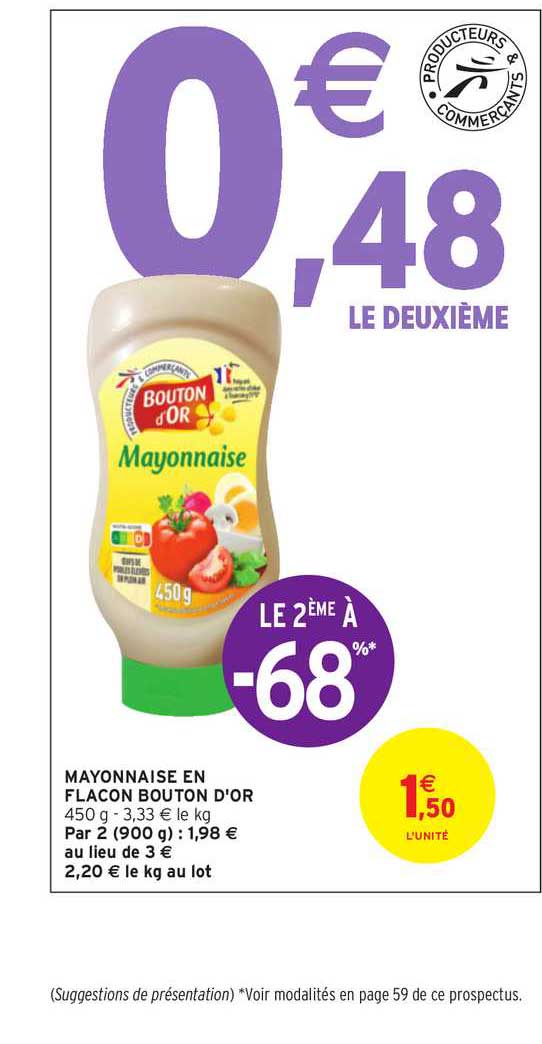 Mayonnaise En Flacon Bouton D'or