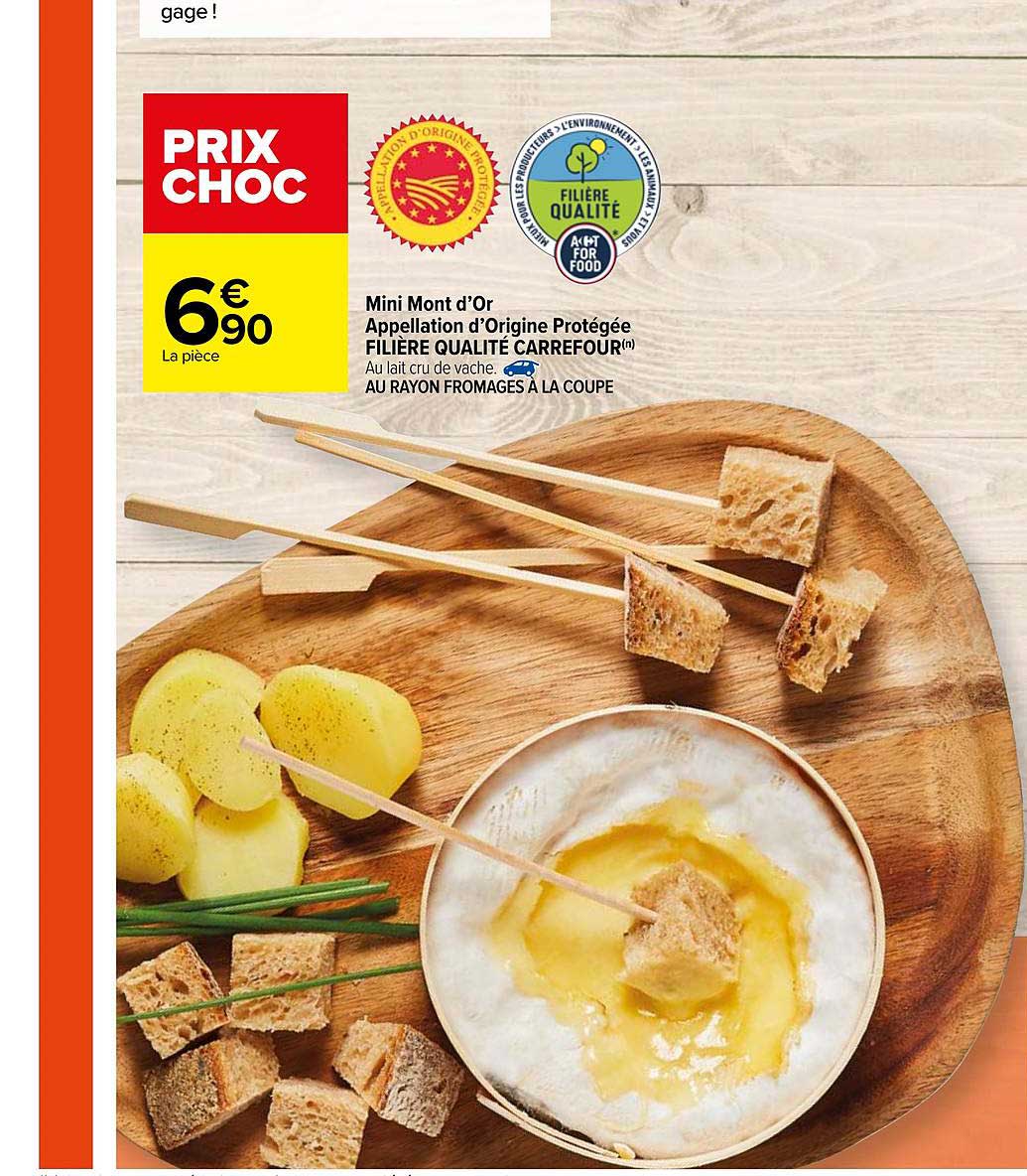 mini mont d'or appellation d'origine protégée filière qualité carrefour