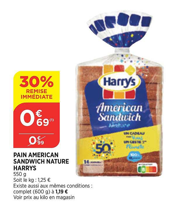 Pain American Sandwich Nature Harrys