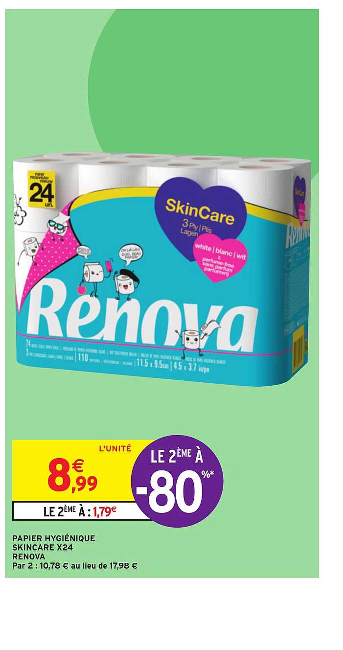 Papier Hygiénique Skincare X24 Renova
