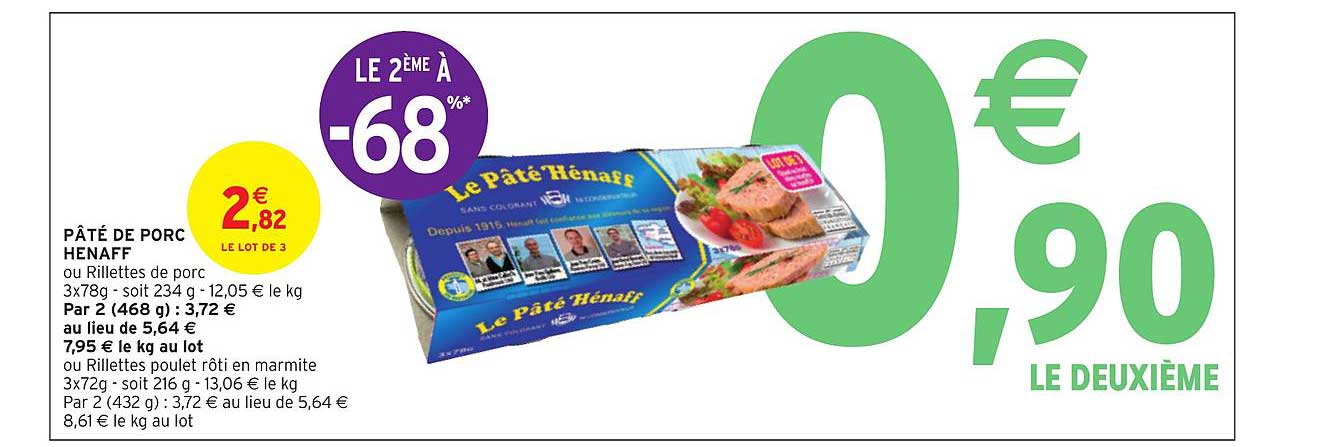 Pâté De Porc Henaff Le 2ème à -68%