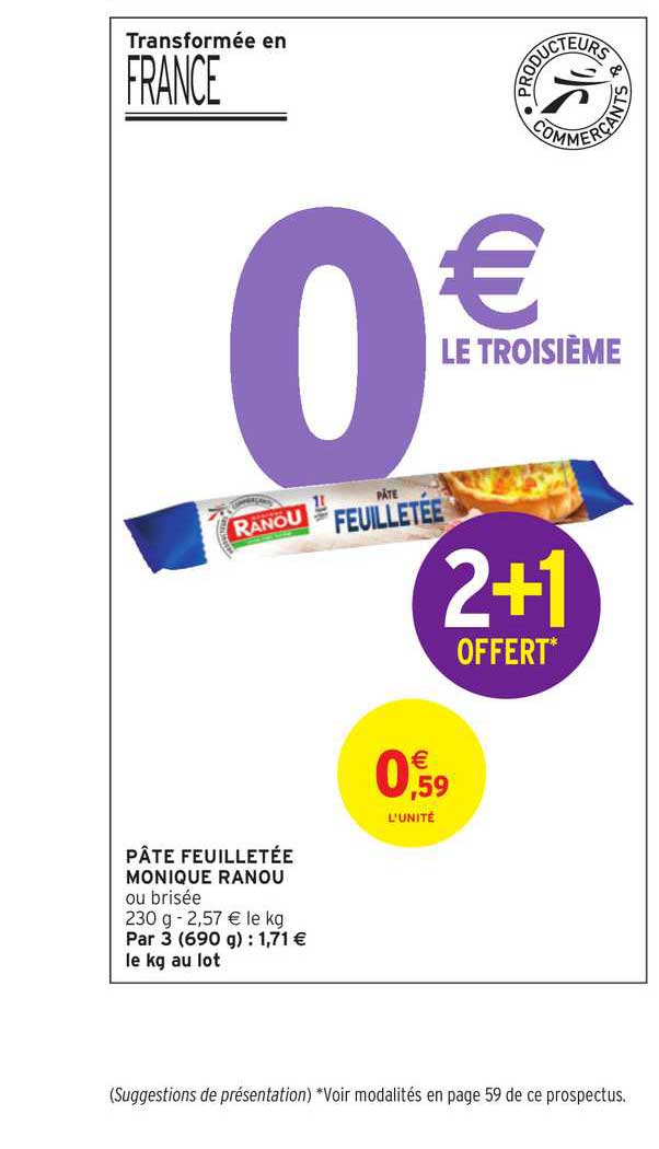 pâte feuilletée monique ranou