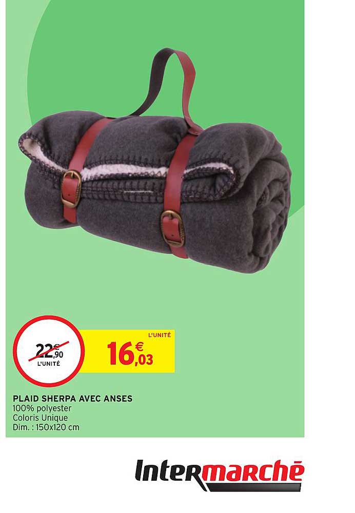 Plaid Sherpa Avec Anses