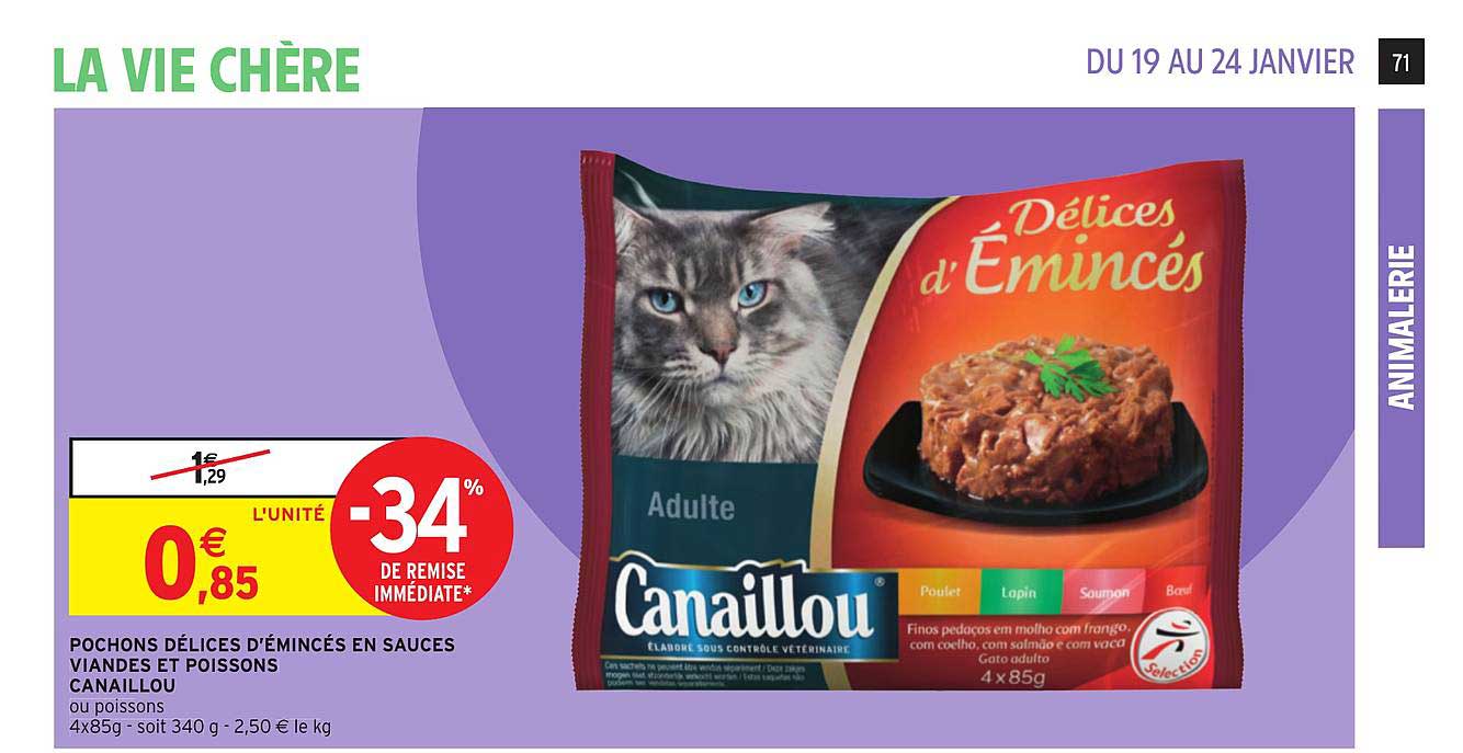 Pochons Délices D'émincés En Sauces Viandes Et Poissons Canaillou -34% De Remise Immédiate