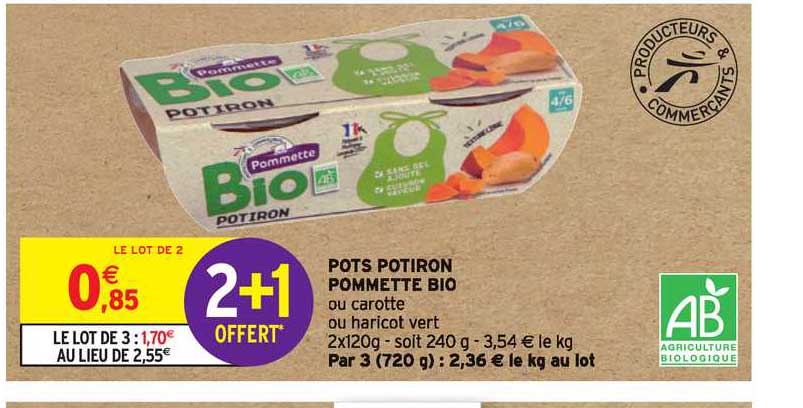 Pots Potiron Pommette Bio