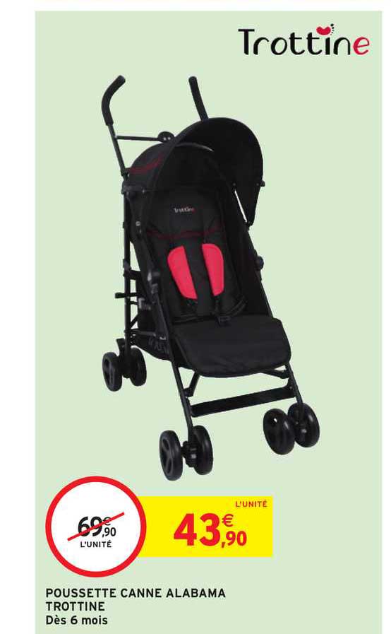 poussette canne alabama trottine