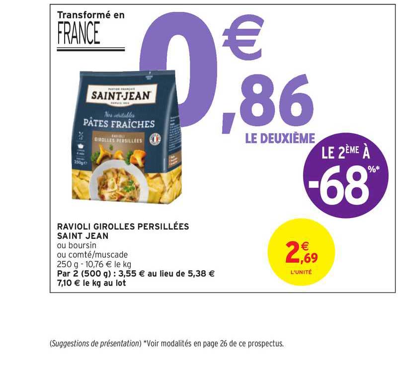 ravioli girolles persillées saint jean