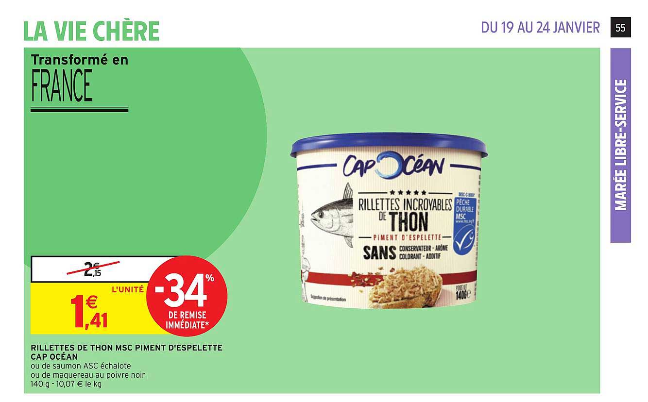 rillettes de thon msc piment d'espelette cap océan