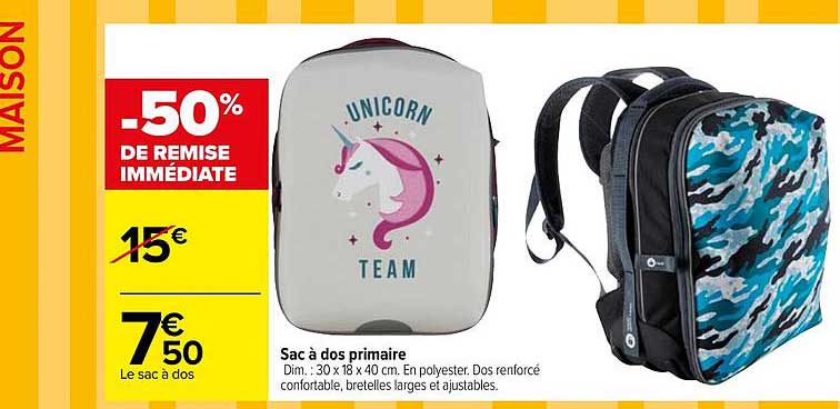 Sac à Dos Primaire -50% De Remise Immédiate