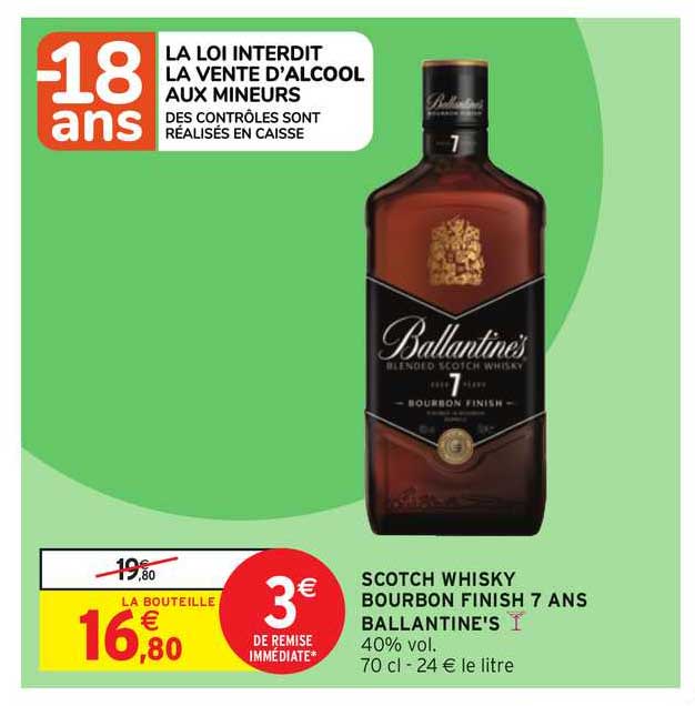 scotch whisky bourbon finish 7 ans ballantine's