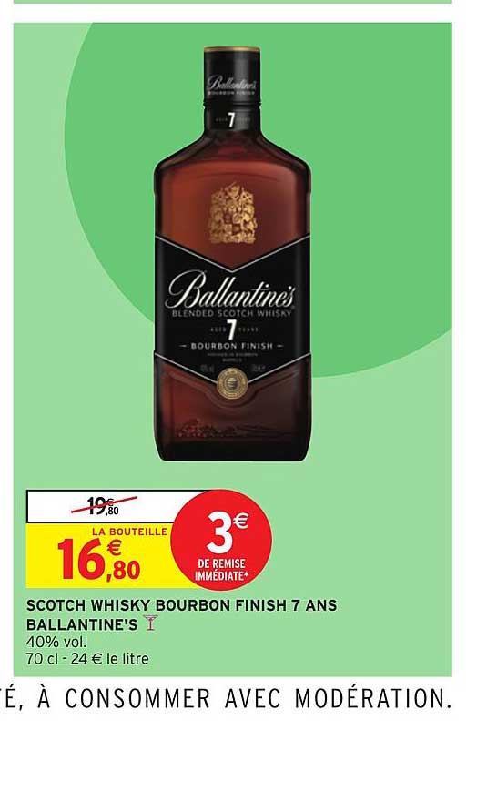 Scotch Whisky Bourbon Finish 7 Ans Ballantine's