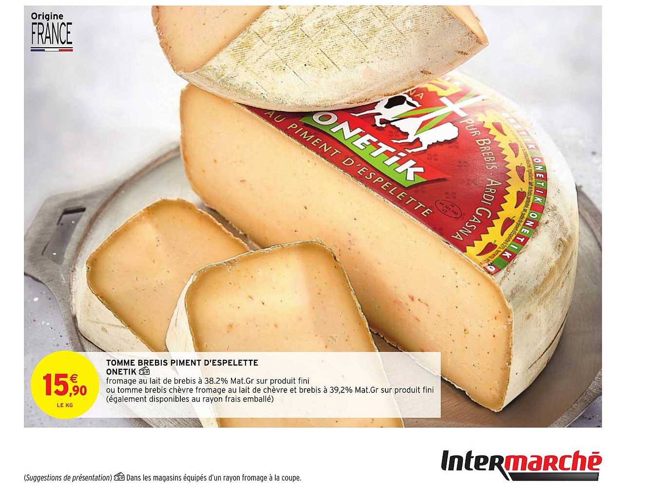 tomme brebis piments d'espelette onetik