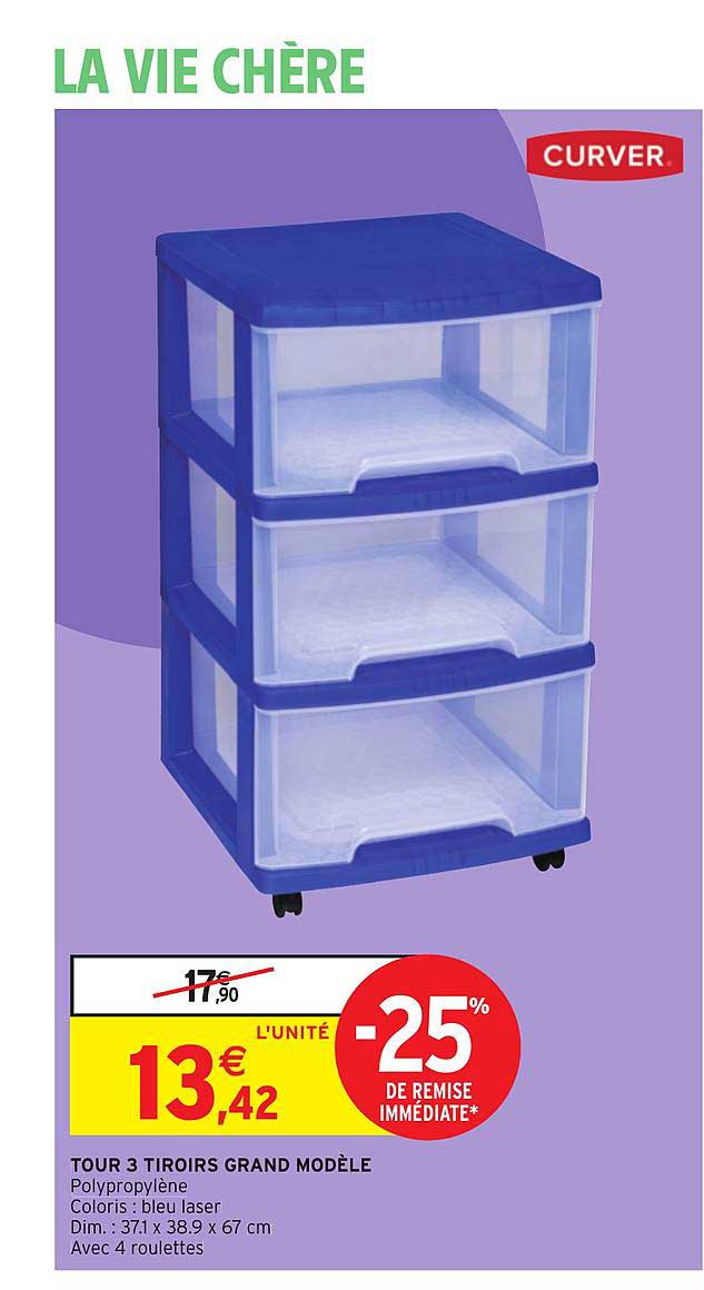 Tour 3 Tiroirs Grand Modèle