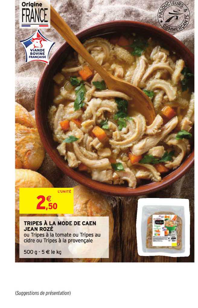 tripes à la mode de caen jean rozé