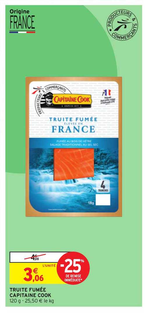 truite fumée capitaine cook