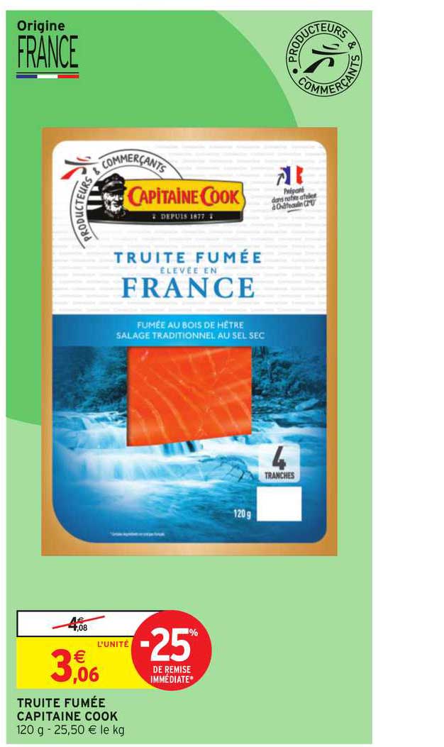 truite fumée capitaine cook