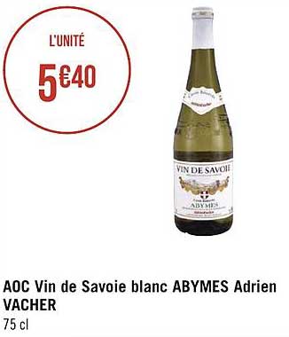 aoc vin de savoie blanc abymes adrien vacher