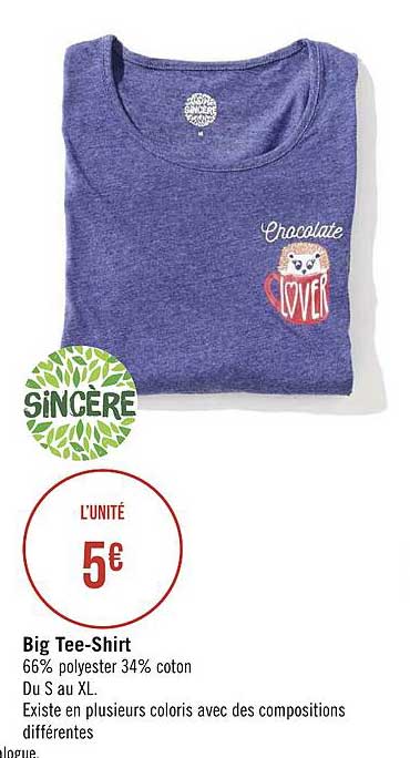Big Tee-shirt Sincère