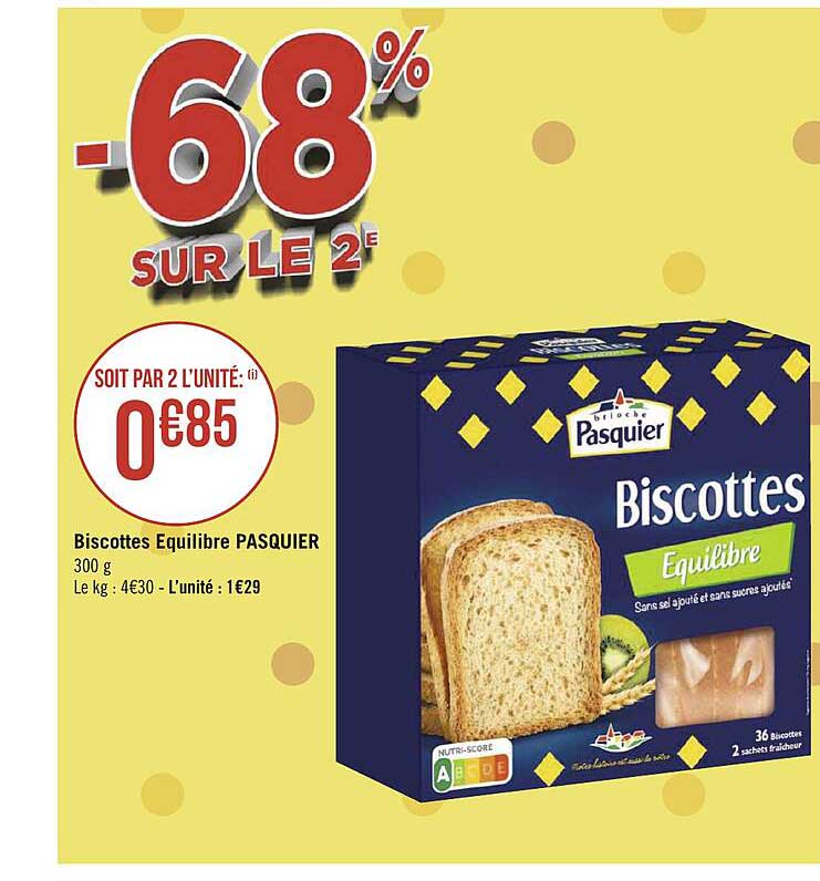 Biscottes équilibre Pasquier